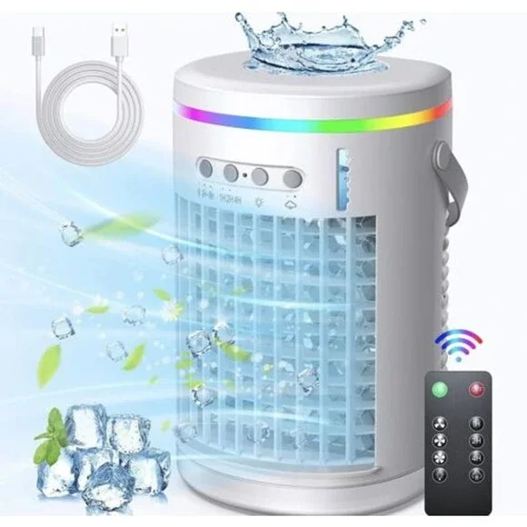 OVOLTA Multifunction Air Cooler BK20W Timer 3-Speed Remote Control USB Power - Picture 9 of 9